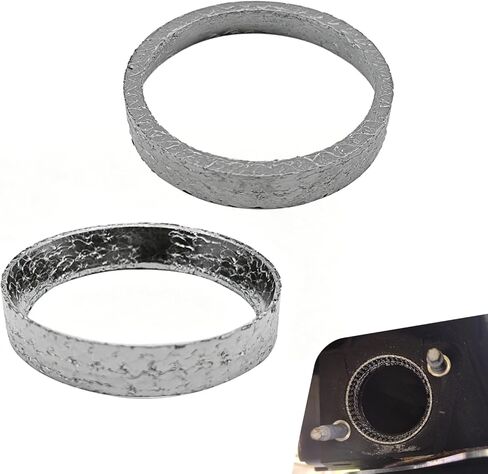2 PCS Exhaust Gasket, Cone Muffler Gaskets, High-Temperature Resistant Sealing Exhaust Manifold Gaskets, Universal Motorcycle Accessories (Silver) in Saudi Arabia