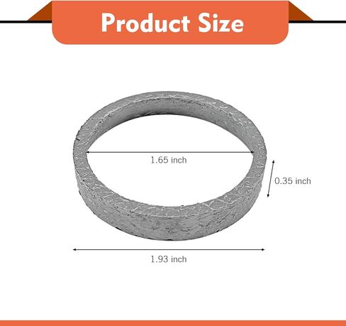 2 PCS Exhaust Gasket, Cone Muffler Gaskets, High-Temperature Resistant Sealing Exhaust Manifold Gaskets, Universal Motorcycle Accessories (Silver) in Saudi Arabia