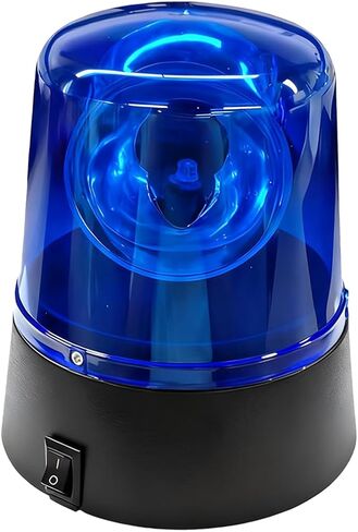 YoRise 4.31'' x 3.56'' Car Siren Strobe Light, 360 Degree Rotating Emergency LED Warning Light, DJ Disco Ball Lights, Universal Flashing Flare Police Lights for Vehicle, Home, Parties (Blue) in Kuwait