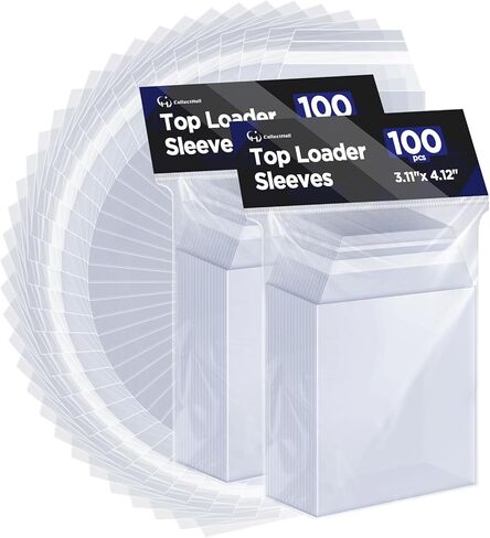 أكمام تحميل علوية، 100/200 / 400 قطعة من الأكمام الصغيرة للرافعات العلوية، أكياس فريق قابلة للإغلاق لحماية بطاقة التداول الصلبة 35-75PT، واقيات تحميل علوية شفافة ومتينة in Kuwait
