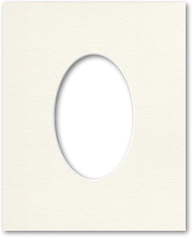 8x10 Matting for 4x6 Oval Photograph or Artwork 4-Ply Bevel Cut Acid Free Matboard for Picture framing (Cloud White) in Kuwait