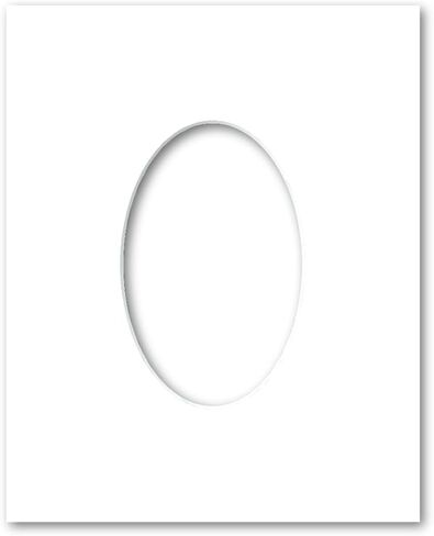 8x10 Matting for 4x6 Oval Photograph or Artwork 4-Ply Bevel Cut Acid Free Matboard for Picture framing (Cloud White) in Kuwait