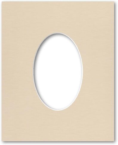 8x10 Matting for 4x6 Oval Photograph or Artwork 4-Ply Bevel Cut Acid Free Matboard for Picture framing (Cloud White) in Kuwait