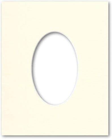 8x10 Matting for 4x6 Oval Photograph or Artwork 4-Ply Bevel Cut Acid Free Matboard for Picture framing (Cloud White) in Kuwait