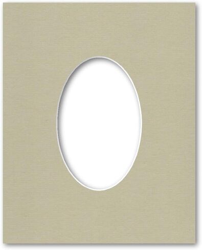 8x10 Matting for 4x6 Oval Photograph or Artwork 4-Ply Bevel Cut Acid Free Matboard for Picture framing (Cloud White) in Kuwait
