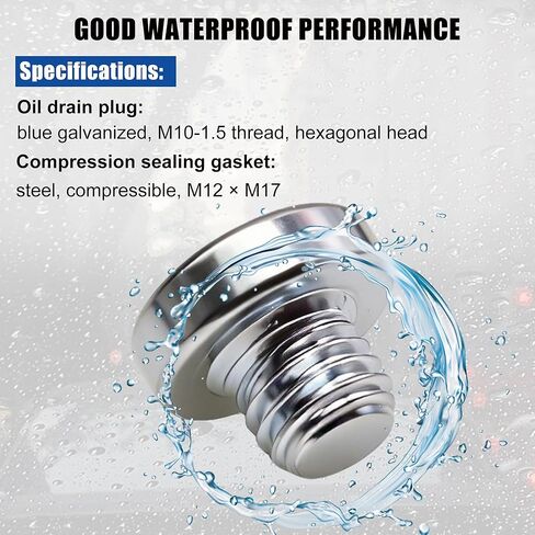 12PCS Automatic Transmission Pan Drain Plug with Gasket Compatible with Toyota 4Runner Fj Cruiser Land Cruiser Sequoia Tacoma Tundra Lexus GS GX LC LS LX RC SC 2003-On Replace 90341-10021 35178-30010 in Kuwait
