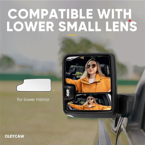Compatible with 2020 2021 Chevrolet Chevy Silverado 1500 2500 3500 HD, GMC Sierra 1500 2500HD 3500HD Driver Side Mirror, Lower Left Side Convex Mirror Glass, Power Heated in Kuwait