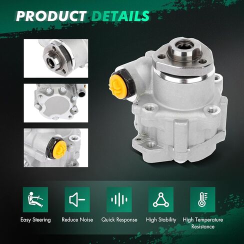 SCITOO Power Steering Pump Compatible with for Audi TT 2000 2001 2002 2003 2004 2005 2006, For TT for Quattro 2000 2001 2002 2003 2004 2005 2006, Replace# 21-5358 Power assist pump in Kuwait