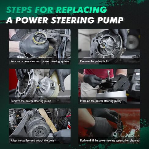 SCITOO Power Steering Pump Compatible with for Audi TT 2000 2001 2002 2003 2004 2005 2006, For TT for Quattro 2000 2001 2002 2003 2004 2005 2006, Replace# 21-5358 Power assist pump in Kuwait