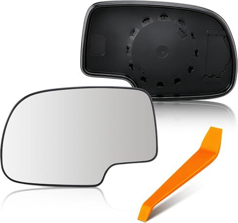 AUTOKAY Left Driver Side Mirror Glass Fits for Chevy Silverado Avalanche Suburban Tahoe, GMC Sierra Yukon, Cadillac Escalade ESV EXT 1999-2006, Exterior Rearview Side Mirror with Backing Plate in Kuwait