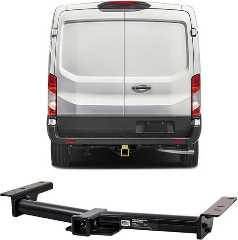 Class 3 Trailer Hitch 2-Inch Receiver Compatible with Ford Transit 150 250 350 2015–2025；E-Transit 2022–2024; | 6,000 lbs GTW / 900 lbs TW | 8,000 lbs WD Capacity | Steel, Rust-Resistant in Saudi Arabia