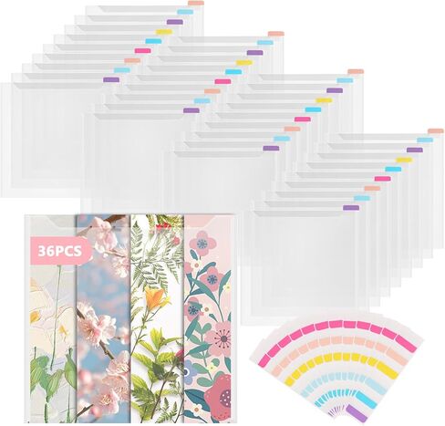 36PCS Scrapbook Paper Storage Organizer, 12x12 Inch Clear PP Scrapbook Paper Storage Organizers for Cardstock, Vinyl Paper, File in Saudi Arabia