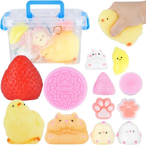 12 Pcs Taba Squishy,Tedmax Fidget Toys,Squeeze Toys,Stress & Anxiety Relief Sensory Toys for ADHD & Autism,Stress Anxiety Relief Kit for Party Favors,Classroom Prizes,Ideal Gifts for Kids & Adults in Saudi Arabia