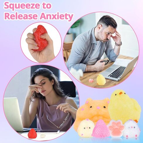 12 Pcs Taba Squishy,Tedmax Fidget Toys,Squeeze Toys,Stress & Anxiety Relief Sensory Toys for ADHD & Autism,Stress Anxiety Relief Kit for Party Favors,Classroom Prizes,Ideal Gifts for Kids & Adults in Saudi Arabia