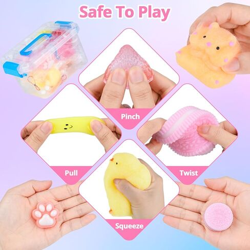 12 Pcs Taba Squishy,Tedmax Fidget Toys,Squeeze Toys,Stress & Anxiety Relief Sensory Toys for ADHD & Autism,Stress Anxiety Relief Kit for Party Favors,Classroom Prizes,Ideal Gifts for Kids & Adults in Saudi Arabia