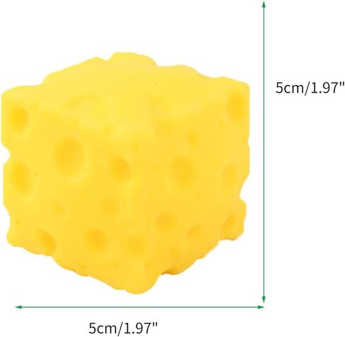 2Pcs Cheese Squishy Cube Block Squishy Fidget Toys Easy Sqweezy Cheesy Slow Rising Stocking Stuffers Sensory / Fidget Novelty Toy for Stress Relief in Kuwait