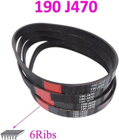 Transfer Drive Belts 190 J470 5 6 7 8 9 Ribs 2pcs Motor Belt Multi Groove Drive Belts(7ribs) in Kuwait