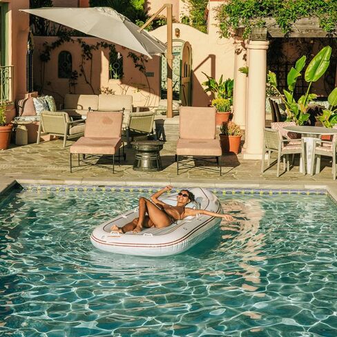 FUNBOY Giant Inflatable Luxury Yacht Speed Boat Pool Float, Two Cupholders, Luxury Float for Summer Pool Parties and Entertainment in Kuwait