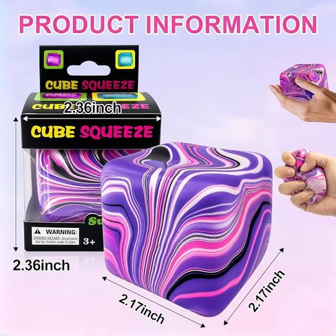 Cubed Soft and Squishy Ice Cubes, Slow-Rebound Stress Relief Toy, Sensory Stress Relief Squeeze Toy, Soft and Bouncy Toy with an Amazing Texture in Saudi Arabia