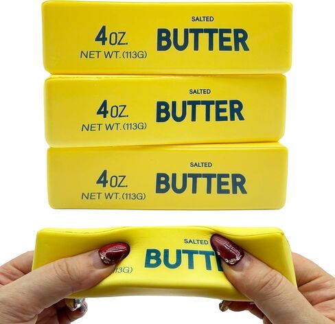 3PCS Butter Squishy Toy, Slow Rising Squishy Butter Stick, Slow Rebound Cute Stress Relief Squeeze Toys for Kids Adults Party Favors, Cheese Dumpling Squishy Fidget Toys for Classroom Office Travel in Saudi Arabia
