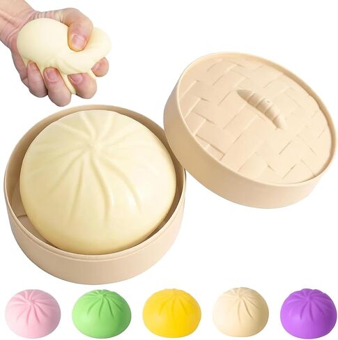 Dumpling Squishy Mystery Box, Glitter Dumpling, Super Soft Slow Rising Squishies Squishy Dough Bags Stress Relief for Adults, Sensory Fidget Pack (Pink) in Saudi Arabia