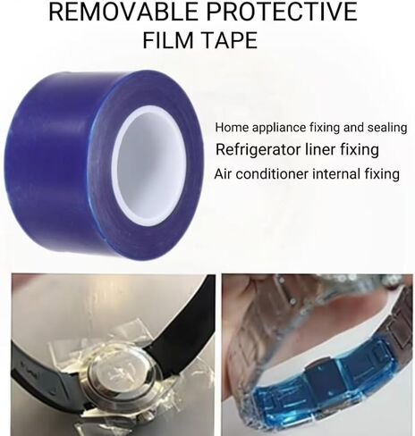 1 roll of durable PE blue adhesive film for wheel hub protection, easy to install with strong adhesion to prevent wear and enhance the protection of vehicle wheels (1.97 inches wide * 656.2 feet long) in Saudi Arabia