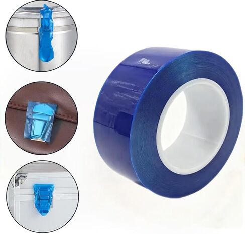 1 roll of durable PE blue adhesive film for wheel hub protection, easy to install with strong adhesion to prevent wear and enhance the protection of vehicle wheels (1.97 inches wide * 656.2 feet long) in Saudi Arabia