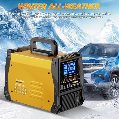 12V 24V Car Battery Charger Heavy Duty, 0-15A Automatic Battery Maintainer, 2026 Upgraded, Fast & Trickle Charge, Pulse Repair, for AGM Lead-Acid Deep Cycle, Car Truck Motorcycle RV Boat Lawn Mower in Kuwait
