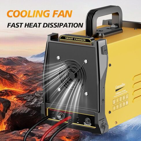 12V 24V Car Battery Charger Heavy Duty, 0-15A Automatic Battery Maintainer, 2026 Upgraded, Fast & Trickle Charge, Pulse Repair, for AGM Lead-Acid Deep Cycle, Car Truck Motorcycle RV Boat Lawn Mower in Kuwait