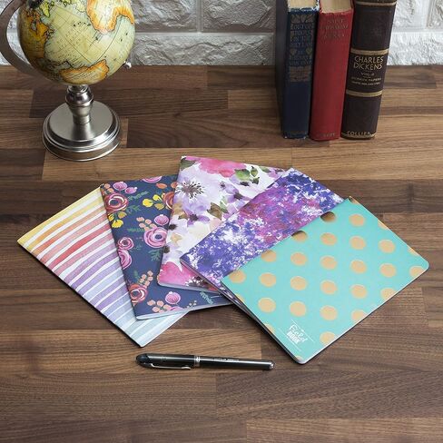 Elan Publishing Company Field Notebook/Journal - 5"x8" - Assorted Patterns - Lined Memo Book - Pack of 5 in Kuwait