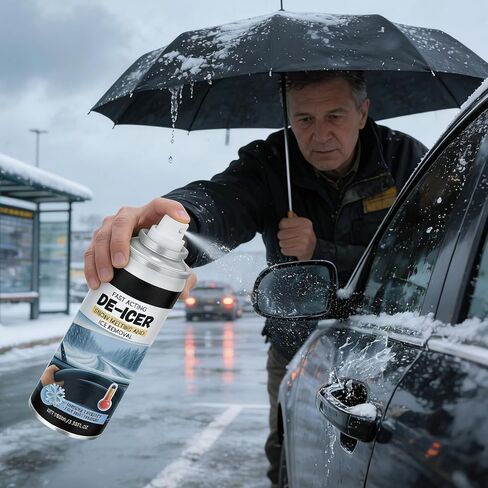 Windshield Deicer - 100ml Fast Acting Anti-Freeze Snow Melting - Snow Remover for Cars | for Winter Window Frost Refrigerator Freezer Outside Outdoor in Kuwait