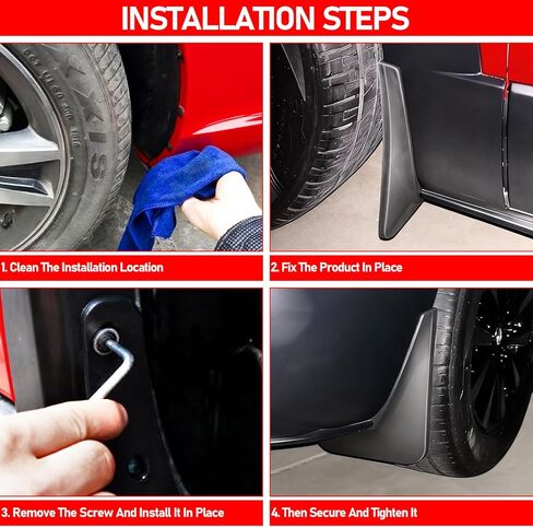Mud Flaps for Mazda CX-5 2026-2022, No Drill Splash Guards 4PCS, Heavy Duty Front Rear Mudguards, All Weather Car Accessories, Bolt-On Fender Flares in Saudi Arabia