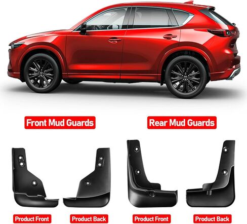 Mud Flaps for Mazda CX-5 2026-2022, No Drill Splash Guards 4PCS, Heavy Duty Front Rear Mudguards, All Weather Car Accessories, Bolt-On Fender Flares in Saudi Arabia