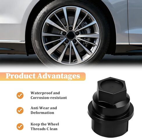 Osilly 24PCS Car Wheel Lug Nut Cap Covers, OEM# 15646250 M27 x 2.0 Thread Vehicle Wheel Lug Stud Nut Set, Automotive Replacement Accessories, Fit for Express Acadia Avalanche in Kuwait