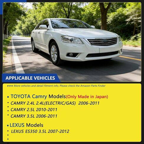 مستشعر سرعة العجلات ABS أمامي يسار ويمين مناسب لسيارة Toyota Camry (بنيت فقط في اليابان) 2.0L 2.5L 3.6L 2006-2012، Lexus ES350 3.5L 2007-2012، 89543-33080 89542-33090 ALS1501 in Kuwait