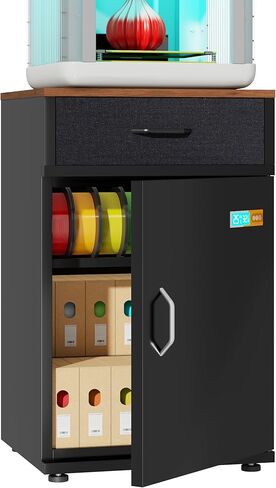 3D Printer Stand Multiple Printers Filament Storage,25% RH Control 90 Rolls 1kg Filament Dehumidification Cabinet 3D Printing Sealing and Protection for PLA/ABS/TPU/Nylon (Black 300L) in Kuwait