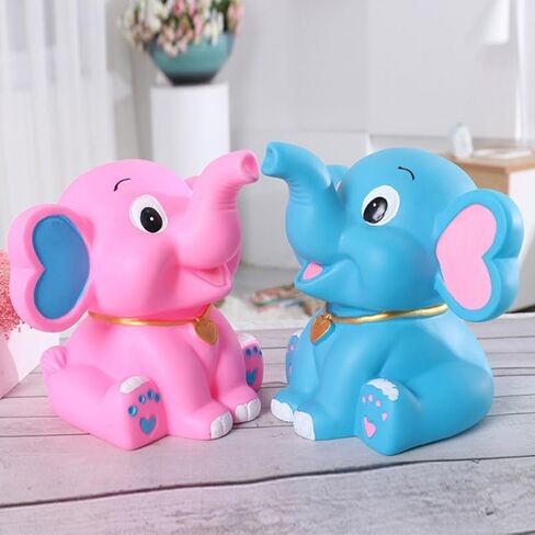 Alasum Cartoon Elephant Piggy Bank for Kids Cute Money Storage Pot Silicone Coin Bank for Girls and Boys 8.66X7.67X5.90In Birthday Money Box Saving Container in Kuwait