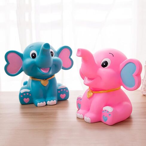 Alasum Cartoon Elephant Piggy Bank for Kids Cute Money Storage Pot Silicone Coin Bank for Girls and Boys 8.66X7.67X5.90In Birthday Money Box Saving Container in Kuwait