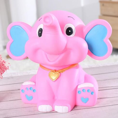 Alasum Cartoon Elephant Piggy Bank for Kids Cute Money Storage Pot Silicone Coin Bank for Girls and Boys 8.66X7.67X5.90In Birthday Money Box Saving Container in Kuwait