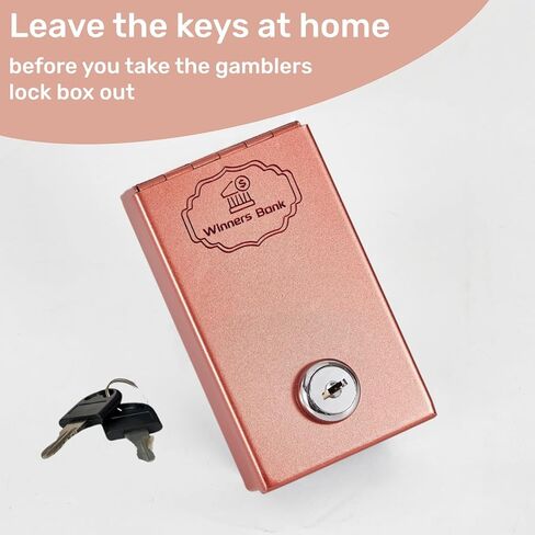 Metal Box for Gambler - Winners Bank Portable Safe Casino Money Pocket Sized Cash Box with Key Go Home Money in Saudi Arabia