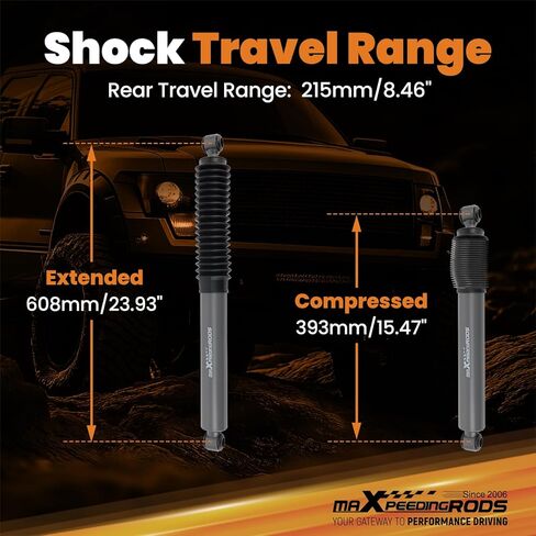 صدمات خلفية maXpeedingrods 0-5.5 بوصة لسيارة Toyota Tacoma 1995-2004، نسخة مطورة G1 in Kuwait