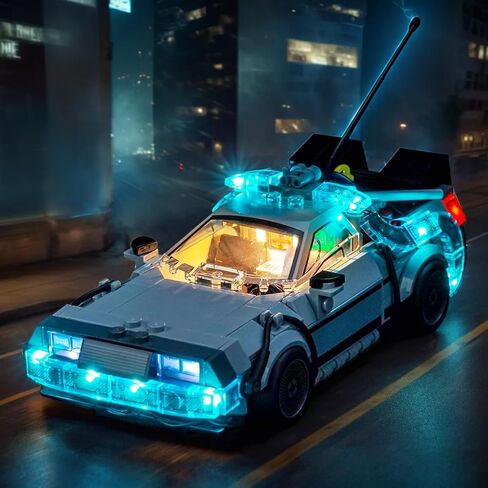 LocoLee Light kit Compatible with Lego 77256 Time Machine from Back to the Future (Not Actual Model Only Lights) LED Lighting Accessories Compatible with Lego Delorean in Kuwait