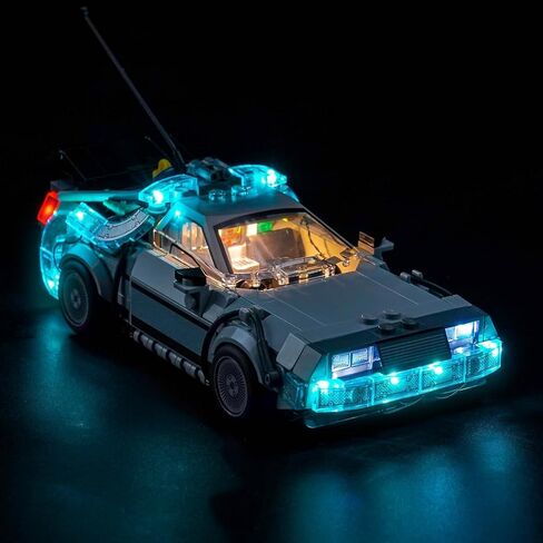 LocoLee Light kit Compatible with Lego 77256 Time Machine from Back to the Future (Not Actual Model Only Lights) LED Lighting Accessories Compatible with Lego Delorean in Kuwait
