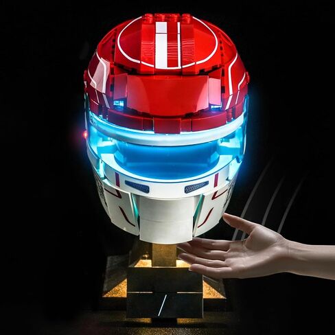 مصباح LED BrickBling متوافق مع خوذة Lego Scuderia Ferrari HP Charles Leclerc 43014، إضاءة إبداعية متوافقة مع خوذة Lego - لا تأتي مع الطراز (ضوء الإصدار الكلاسيكي) in Kuwait