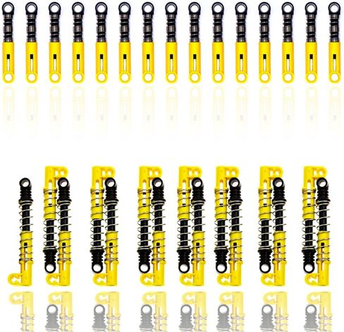 30PCS Technic Shock ABSORBERS 6.5L/9.5L TECHNIC Light Shock ABSORBERS Compatible with Lego MOC Parts, Building-Block Part Piece Spring Suspension Car Truck Chassis(Yellow) in Saudi Arabia
