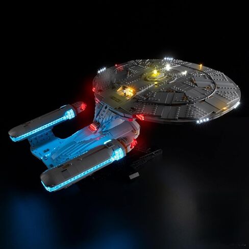 طقم إضاءة LED Kyglaring متوافق مع Lego U.S.S. Enterprise NCC-1701-D 10356 مكعبات بناء، ترقية جهاز التحكم عن بعد، الأضواء فقط، مجموعة الطراز غير متضمنة in Kuwait