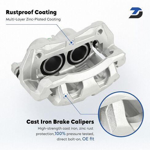 Front Disc Brake Caliper Assembly w/Bracket Fit for 2007-2016 Honda CR-V, 2005-2010 Honda Odyssey, 2010-2015 Honda Crosstour, 2007-2012 Acura RDX, Replaces 19-B2958 19-B2959 in Kuwait