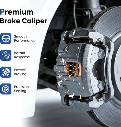 Front Disc Brake Caliper Assembly w/Bracket Fit for 2007-2016 Honda CR-V, 2005-2010 Honda Odyssey, 2010-2015 Honda Crosstour, 2007-2012 Acura RDX, Replaces 19-B2958 19-B2959 in Kuwait
