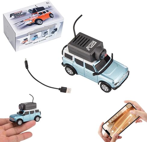 FPV Mini RC Car with Camera WL 1/64 Scale APP-Controlled Fully Proportional Remote Control Drift Car for Adult with 3-Speed Modes LED, Drift Racing Vehicle for Outdoor Indoor (Blue) in Saudi Arabia