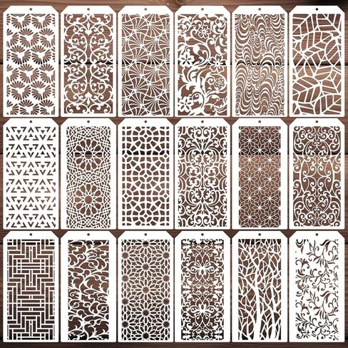Floral Stencils for Crafts Reusable Damask Texture Stencils for Painting Background Stencil Drawing Templates for Wood Canvas Furniture Scrapbooking in Saudi Arabia
